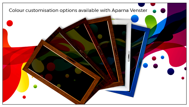 Color customized upvc windows & doors available with Aparna Venster