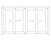 2 Track 4 Panel Sliding Door