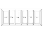 3 Track 6 Panel Sliding Door